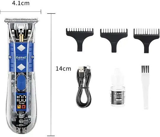 Kemei Professionell Haarschneidemaschine Blau KM-1613