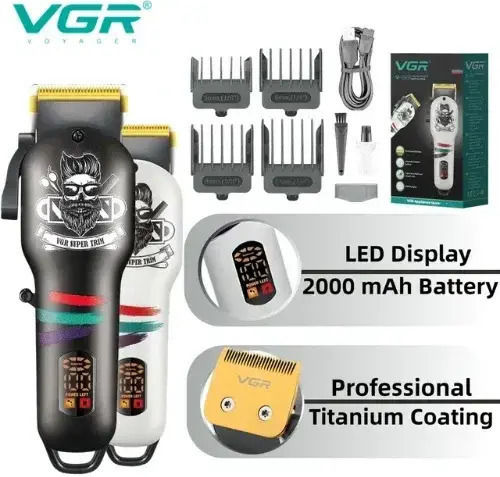 VGR Rechargeable Hair Clipper Black V-699