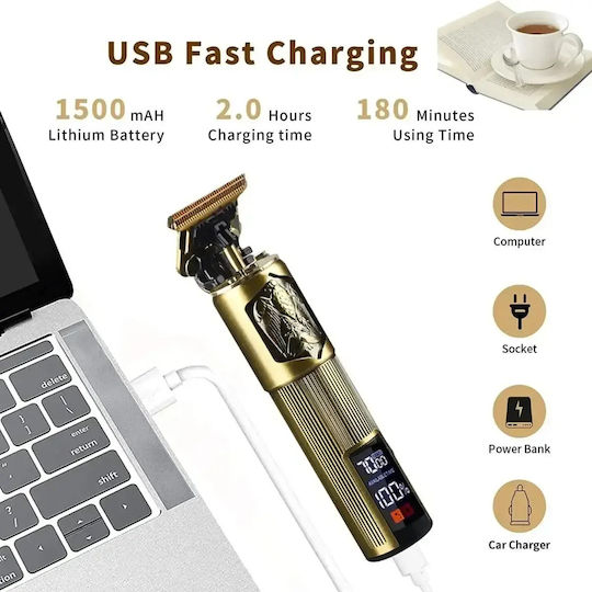 Andowl Rechargeable Hair Clipper Gold Q-TF11