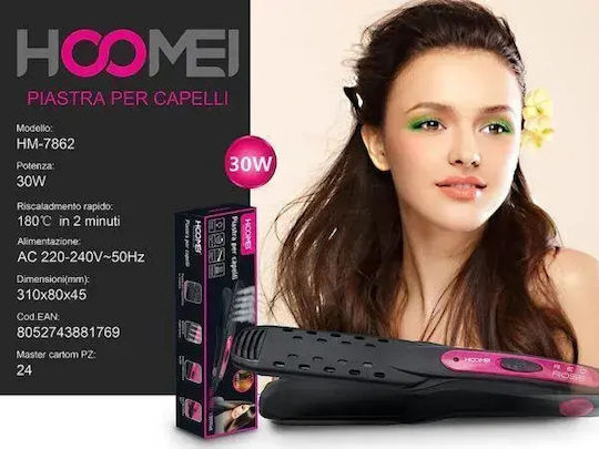 Hoomei Hair Straighener HM-7862 Hair Straightener with Ceramic Plates 30W