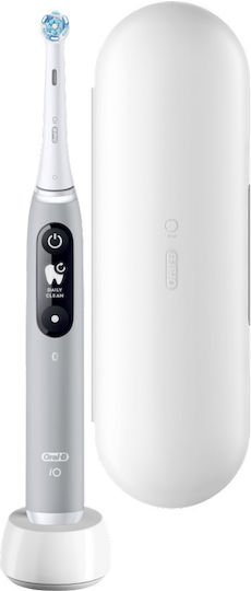 Oral-B Io Series 6 Electric Toothbrush with Pressure Sensor and Travel Case Gray