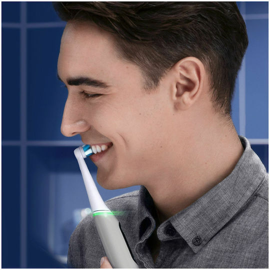 Oral-B Io Series 6 Electric Toothbrush with Pressure Sensor and Travel Case Gray