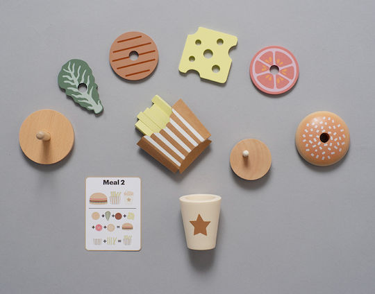 Jabadabado Jabadabado Wooden Fast Food Toys for 2+ Years