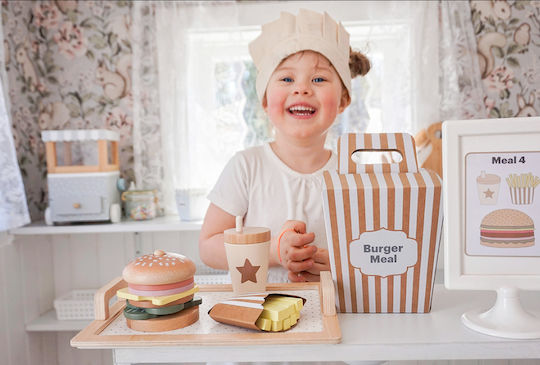 Jabadabado Jabadabado Wooden Fast Food Toys for 2+ Years