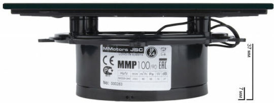 Mmotors De perete Ventilator de Baie Negru