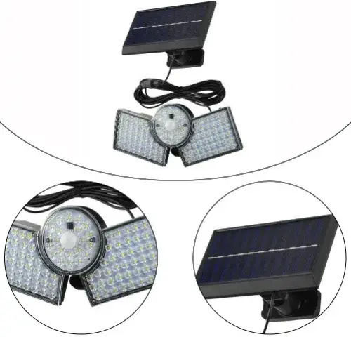 Arrango Waterproof Solar LED Flood Light 25W Warm White with Motion Sensor and Remote Control IP65
