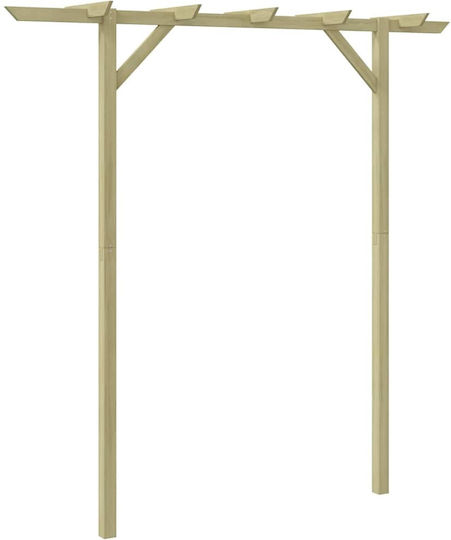 Αψίδα Κήπου από Ξύλο σε Μπεζ Χρώμα 205x40x203cm