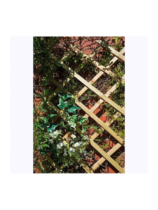 Klappbares Spalier Garten aus Holz mit Rhombus-Rasterdesign in Beige Farbe 200x50cm