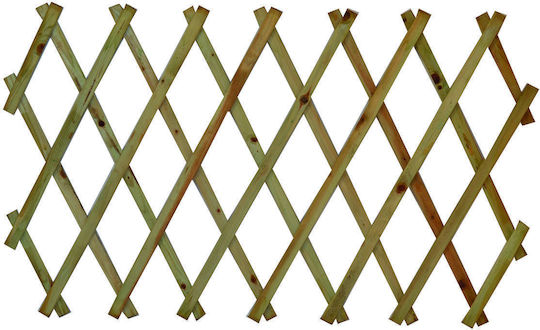 Klappbares Spalier Garten aus Holz mit Rhombus-Rasterdesign in Beige Farbe 200x50cm