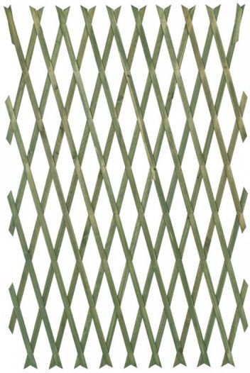 Klappbares Spalier Garten aus Holz mit Rhombus-Rasterdesign in Beige Farbe 200x50cm