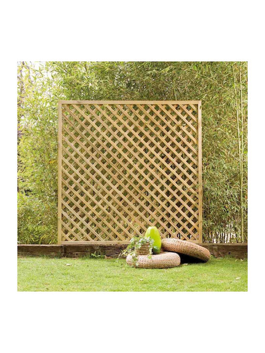 Garden Trellis Diagonal (6x6) Wood with Rhombus Grid in Beige Colour 120x180cm