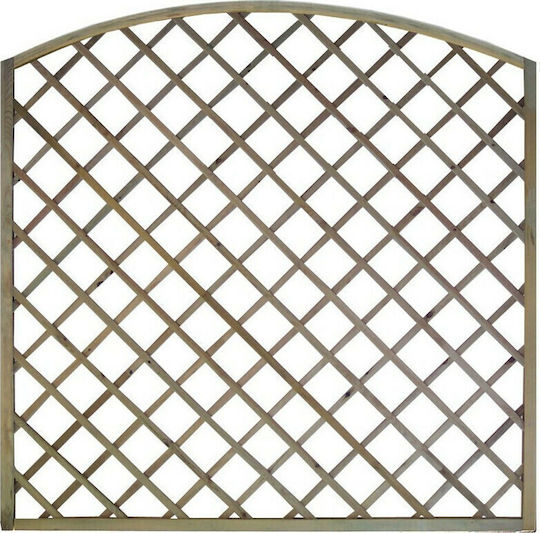 Trellis De Grădină Arcadă (12x12) Din Lemn Cu Design În Grilă Romb Bej 180x120cm