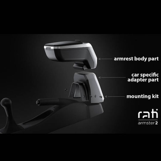 Rati Armster Car PU Armrest Universal Nissan Note 2013+ Black