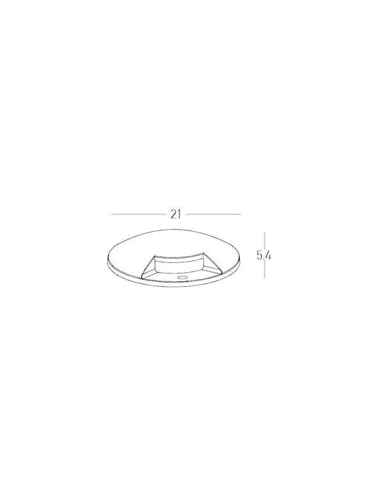 Zambelis Lights Σποτ Δαπέδου LED 5W με Θερμό Λευκό Φως IP67 Γκρι