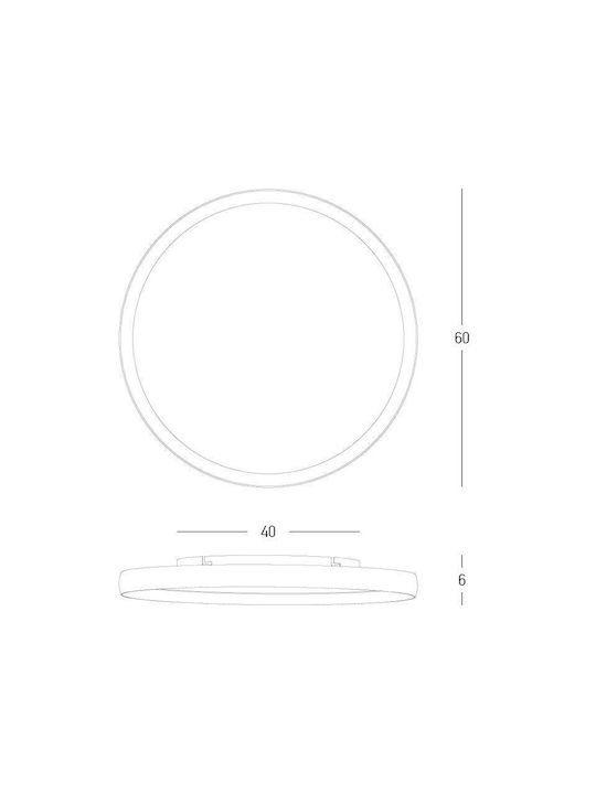 Zambelis Lights Πλαφονιέρα Οροφής Λευκή με Ενσωματωμένο LED