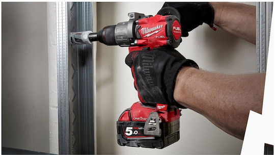 Milwaukee M18 ONEPP2A2-502X Σετ Κρουστικό Δραπανοκατσάβιδο & Παλμικό Κατσαβίδι 18V με 2 Μπαταρίες 5Ah και Θήκη