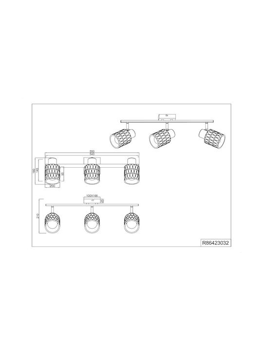 Trio Lighting Spot in Schwarz Farbe