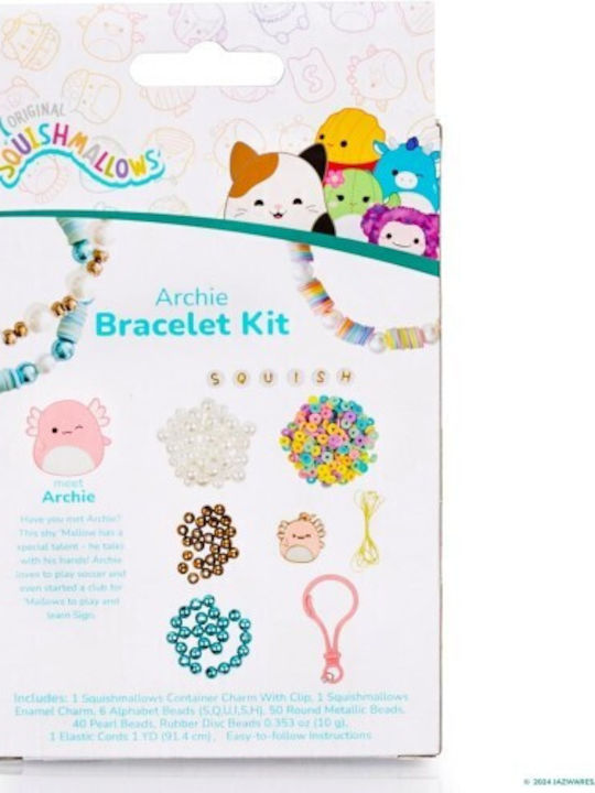 Horizon Group Usa Squishmallows Original Archie Axolotl Keychain Bracelet Making Kit Hg238095