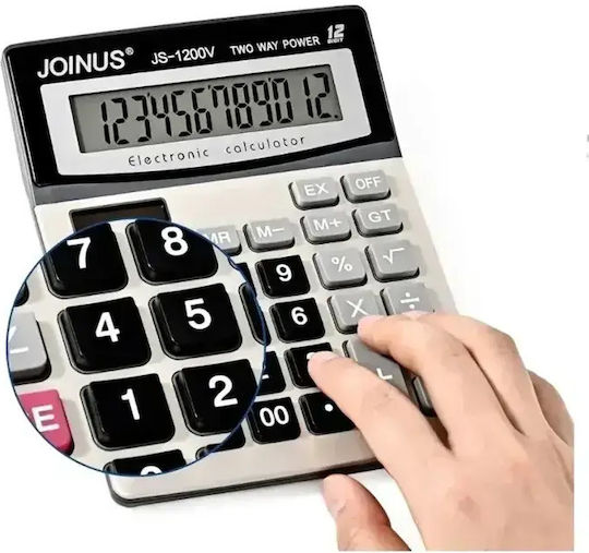 Joinus JS-1200V Calculator 12 Digits in White Color 1pcs