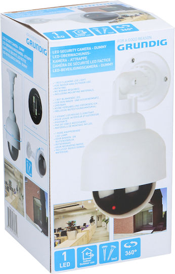 Grundig Ψεύτικη Κάμερα Παρακολούθησης Τύπου Dome Λευκή