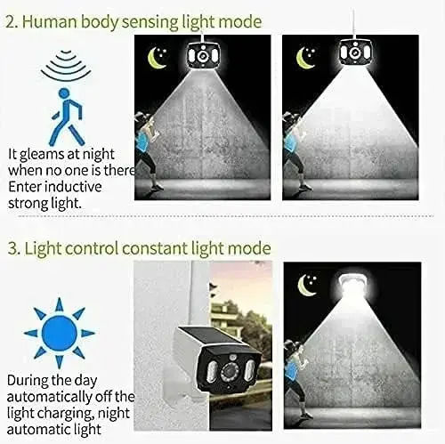 Foyu T-28 Dummy Überwachungskamera Solar mit LED-Beleuchtung