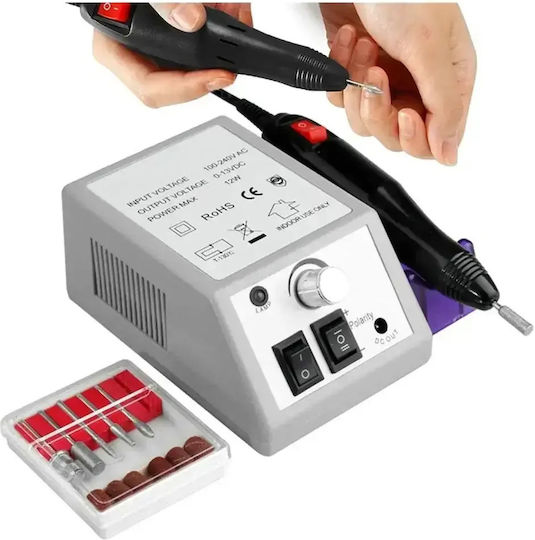 Arrango Arrango Freză pentru Unghii Electrică 10W Gri cu 15000 Rotiri pe Minut