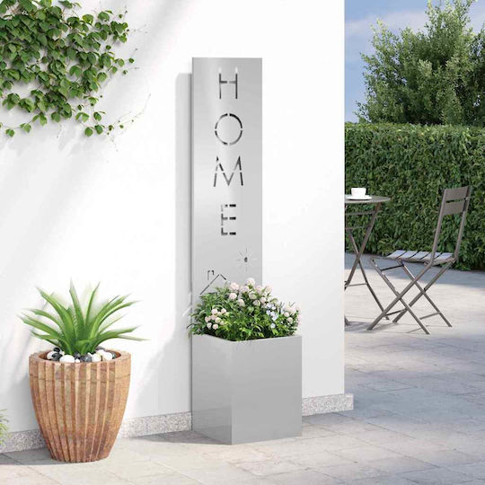 vidaXL Γλάστρα Μεταλλική Ασημί 32x140x140εκ.