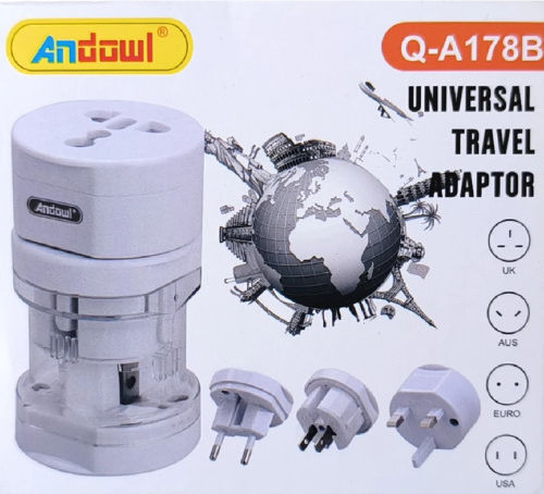Andowl Αντάπτορας Πρίζας από Universal σε Universal