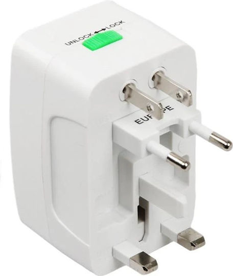 Αντάπτορας Πρίζας από Universal σε Universal με 2 Θύρες USB