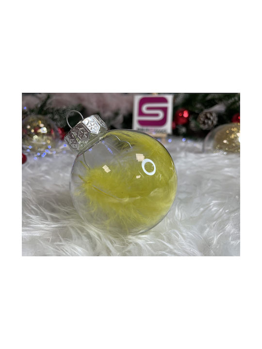 Unique Christmas Ornament Set 30 Pieces 7cm Transparent Gold
