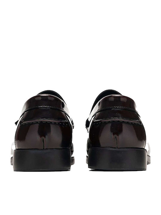 Δερμάτινα Ανδρικά Loafers σε Μπορντό Χρώμα