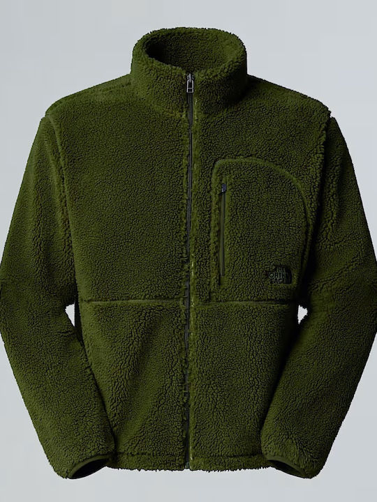 Men's Fleece Cardigan Khaki
