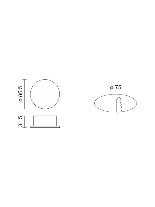 Spot Light Recessed Spot with Integrated LED and Natural White Light 1pcs