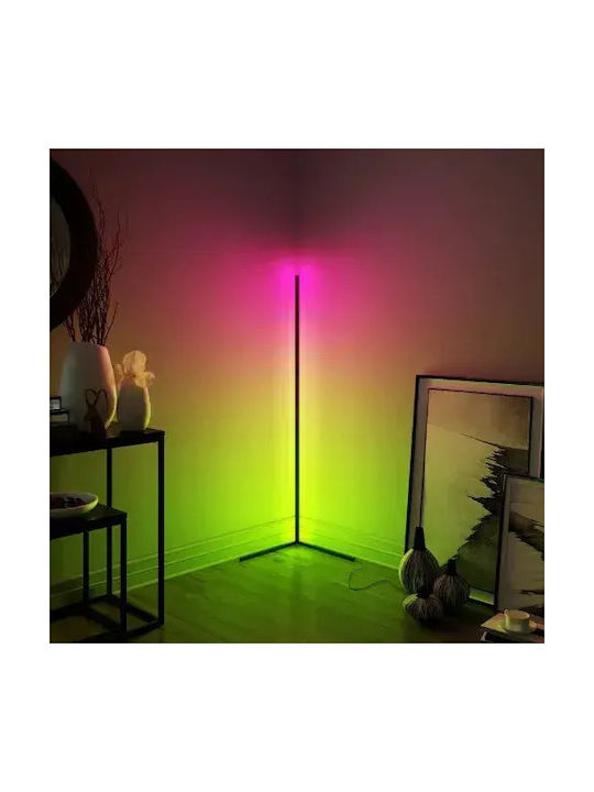 LED Φωτιστικό Δαπέδου με RGB Φως Μαύρο