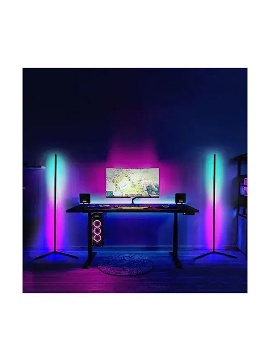 LED Φωτιστικό Δαπέδου με RGB Φως Μαύρο