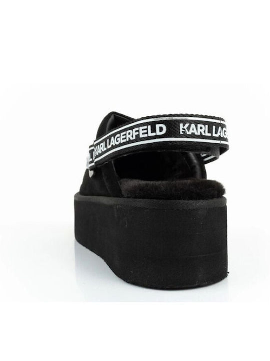 Suede Mules with Low Heel in Black Color