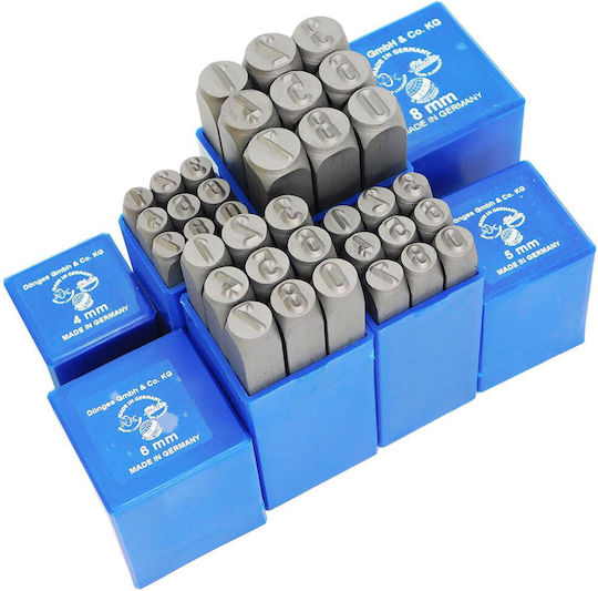 Luckhaus Numere de lovire 6mm 30-534006 Litere ciocănite Seturi de unelte de mână 9buc