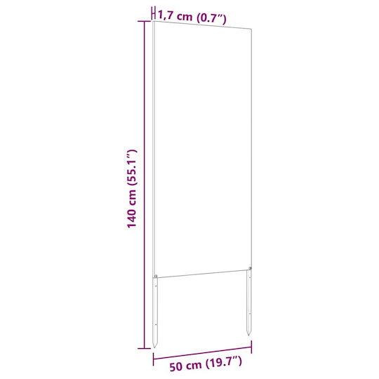 vidaXL Διακοσμητικό Κήπου 50x1.7x140εκ. 876292