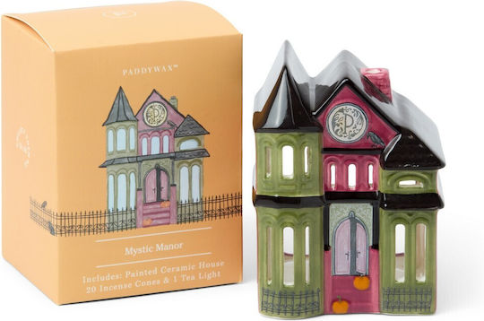 Keramisches Häuschen Nr.08 Mystic Manor Stil Raumdüfte Räucherkegel & Ersatz Paddywax