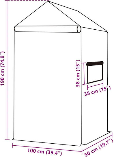vidaXL 316444 Покривало 4x4x2m