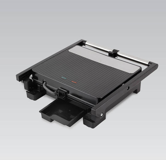Maestro MR718 Tabletop Electric Grill Grill and Smooth Plate 1500W with Lid 35cmx25cmcm