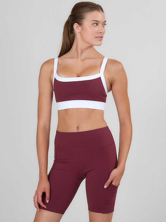 Women's Sports Bra without Padding Bordeaux