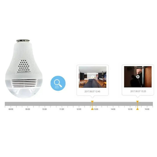 Tele Versteckte Kamera WiFi Lampe 1080p mit Steckplatz für Speicherkarte
