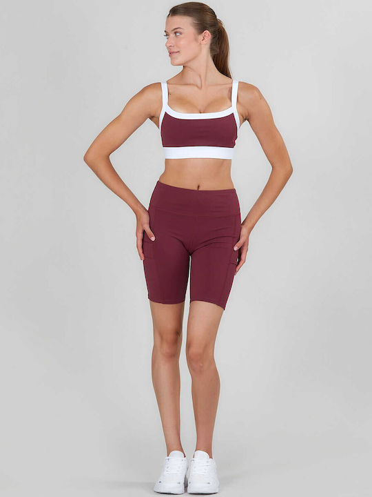 Women's Sports Bra without Padding Bordeaux