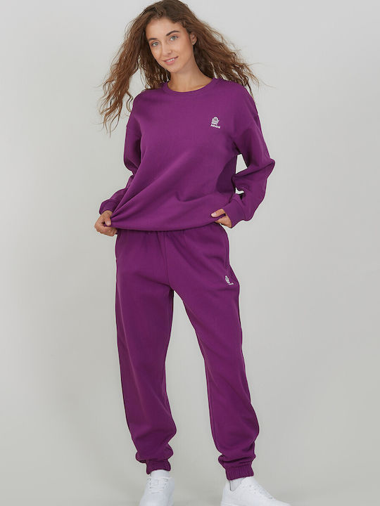Παντελόνι Φόρμας με Λάστιχο Fleece Gloxinia