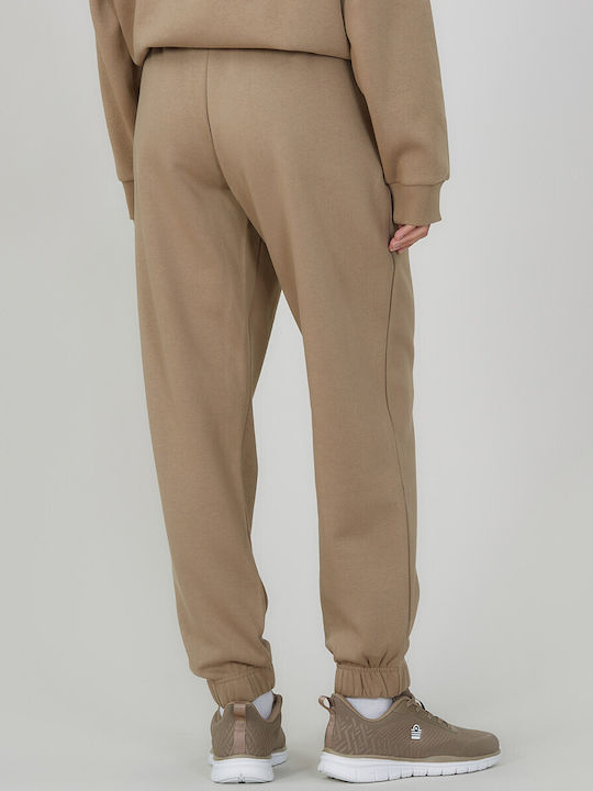 Sweatpants Jogger Fleece Brown