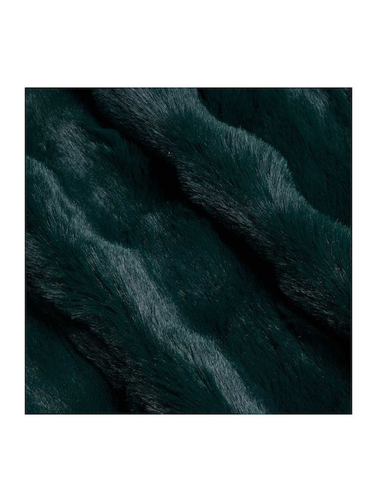 vidaXL Furry Sofa Blanket 130x150cm Dark Green