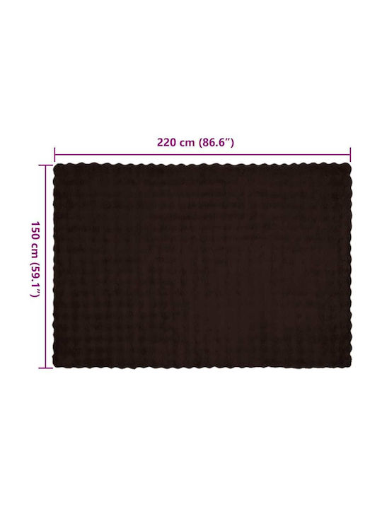 vidaXL Furry Single Blanket 150x220cm Giraffe