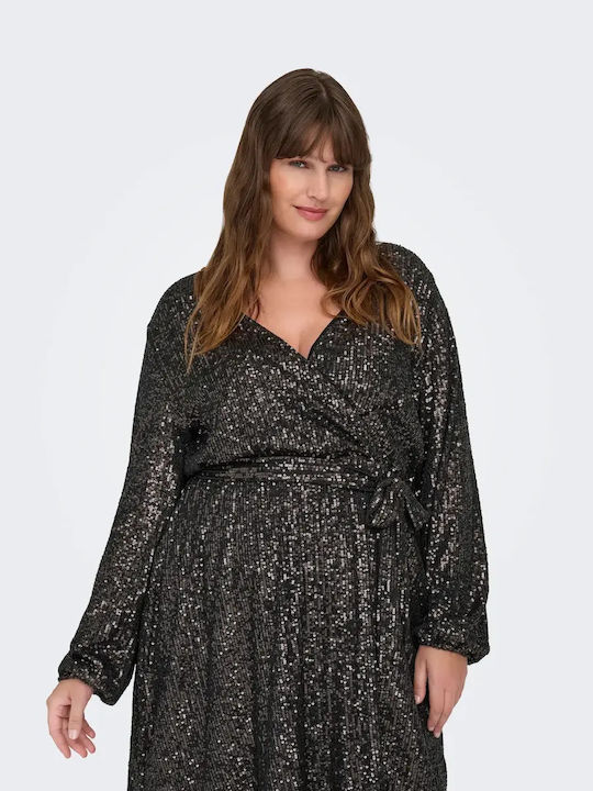 Rochie Mini De Seară Wrap-Around Gri