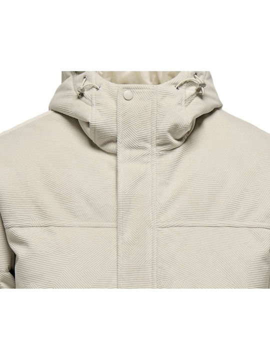 Jacke Puffer Beige